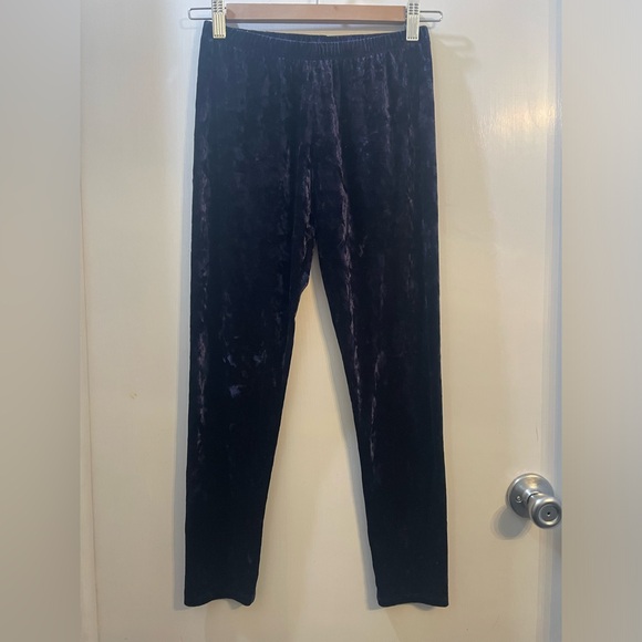 Speechless Deep Navy Crushed Velvet Leggings - Size L - Picture 1 of 6
